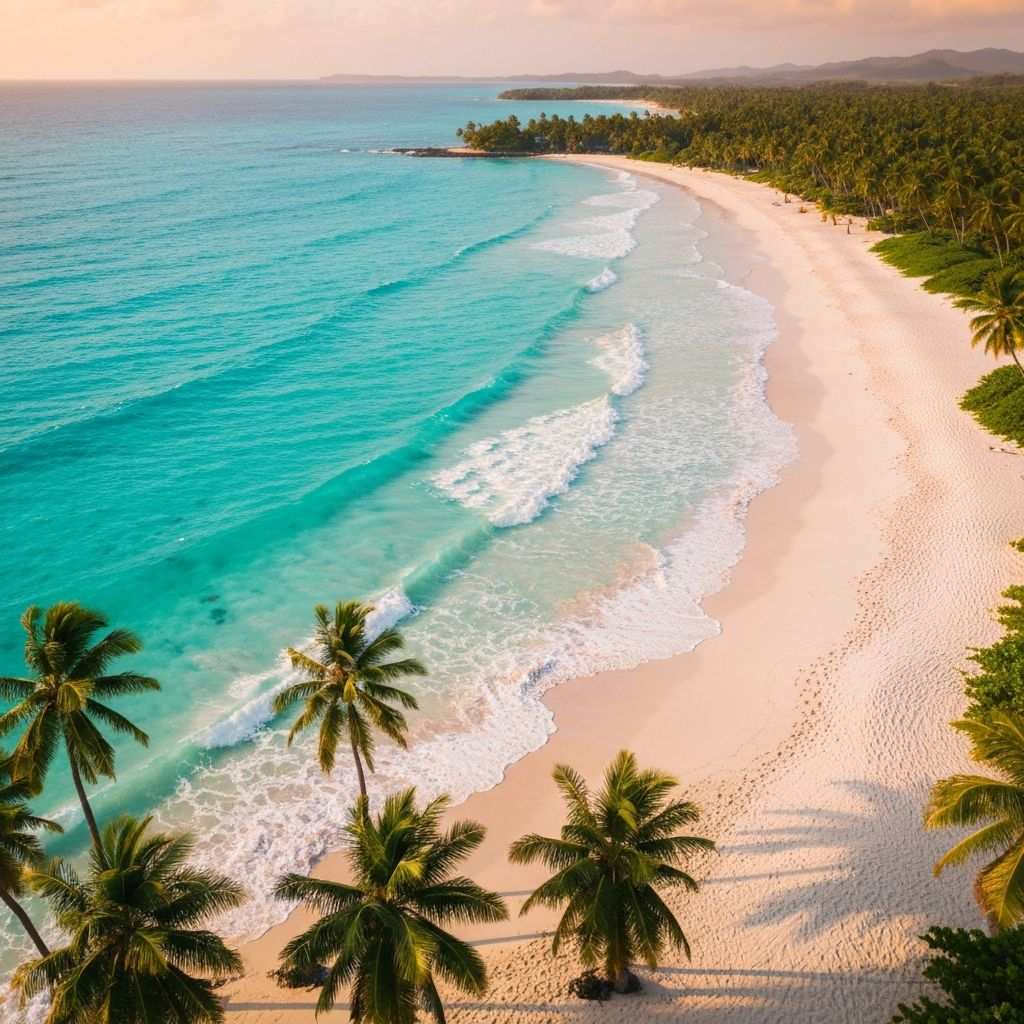 Paisagem de viagem com destino paradisiaco - roteiro personalizado de viagem